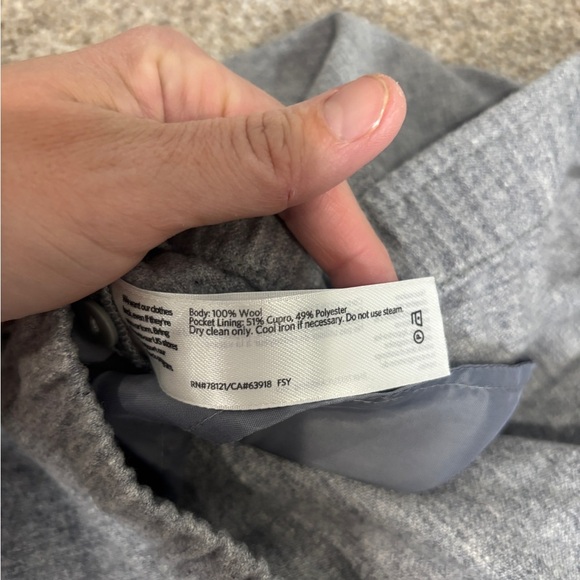 Eileen Fisher 100% Wool Elastic Waist High Rise Wide Leg Pants Large Grey - Picture 8 of 10